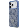 Guess 4G Double Card Triangle-hoesje voor Apple iPhone 18 Pro / 17 Pro, blauw