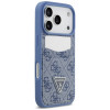 Guess 4G Double Card Triangle-hoesje voor Apple iPhone 18 Pro / 17 Pro, blauw