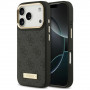 Guess 4G Logo Plate MagSafe-hoesje voor Apple iPhone 18 Pro Max / 17 Pro Max, zwart
