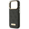 Guess 4G Logo Plate MagSafe-hoesje voor Apple iPhone 18 Pro Max / 17 Pro Max, zwart