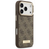 Guess 4G Logo Plate MagSafe-hoesje voor Apple iPhone 18 Pro / 17 Pro, bruin