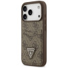 Guess 4G Double Card Triangle-hoesje voor Apple iPhone 18 Pro / 17 Pro, bruin
