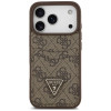 Guess 4G Double Card Triangle-hoesje voor Apple iPhone 18 Pro / 17 Pro, bruin