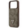Guess 4G Double Card Triangle-hoesje voor Apple iPhone 18 Pro / 17 Pro, bruin