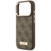 Guess 4G Logo Plate MagSafe-hoesje voor Apple iPhone 18 Pro Max / 17 Pro Max, bruin