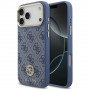 Guess 4G Strass Logo MagSafe-hoesje voor Apple iPhone 18 Pro Max / 17 Pro Max, blauw