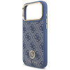 Guess 4G Strass Logo MagSafe-hoesje voor Apple iPhone 18 Pro Max / 17 Pro Max, blauw
