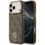 Guess 4G Strass Logo MagSafe-hoesje voor Apple iPhone 18 Pro Max / 17 Pro Max, bruin