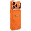 Guess Peony Hot Stamp MagSafe-hoesje voor Apple iPhone 18 Pro Max / 17 Pro Max, oranje