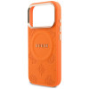 Guess Peony Hot Stamp MagSafe-hoesje voor Apple iPhone 18 Pro Max / 17 Pro Max, oranje