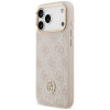 Guess 4G Strass Logo MagSafe-hoesje voor Apple iPhone 18 Pro Max / 17 Pro Max, roze