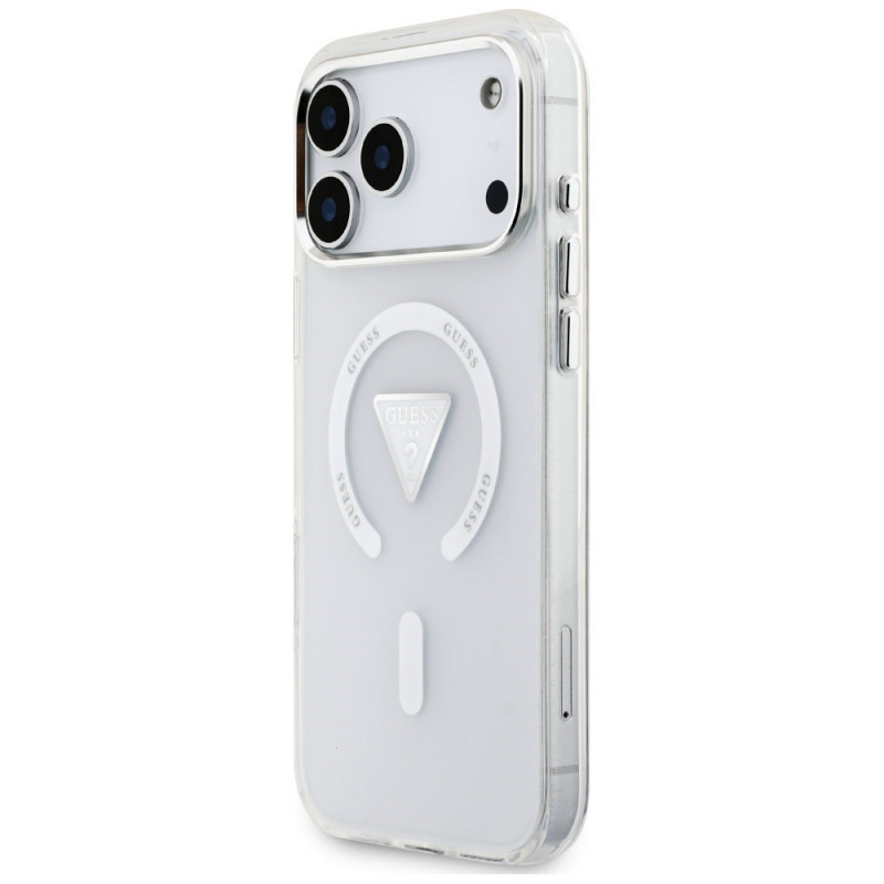 Guess IML Gradient Triangle Logo MagSafe-hoesje voor Apple iPhone 18 Pro Max / 17 Pro Max, transparant
