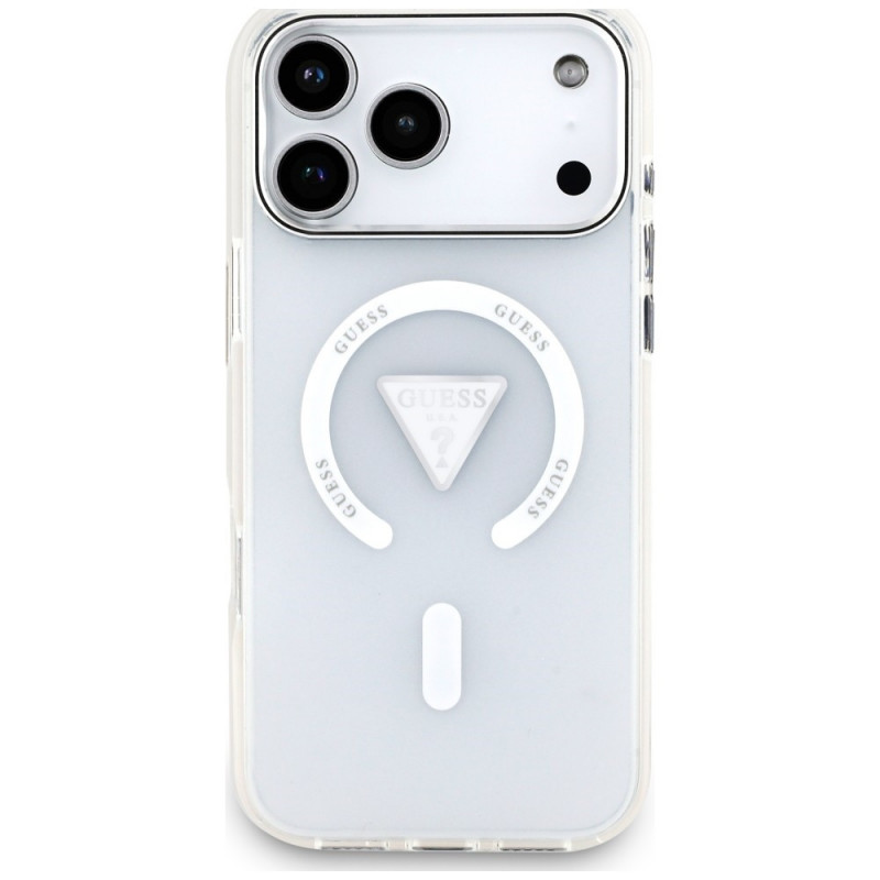 Guess IML Gradient Triangle Logo MagSafe-hoesje voor Apple iPhone 18 Pro Max / 17 Pro Max, transparant