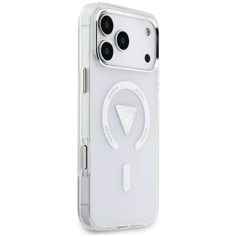 Guess IML Gradient Triangle Logo MagSafe-hoesje voor Apple iPhone 18 Pro Max / 17 Pro Max, transparant