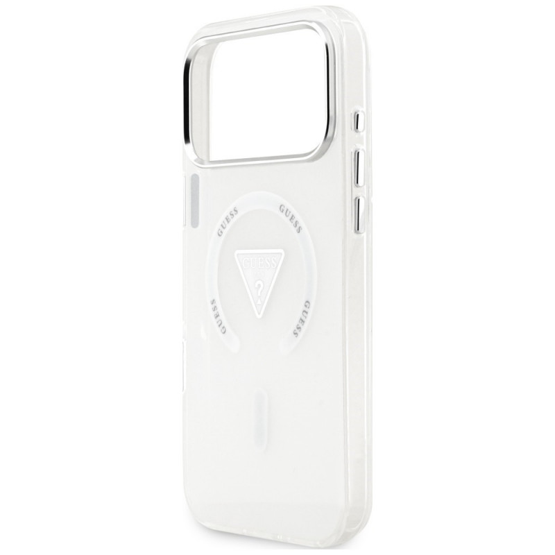 Guess IML Gradient Triangle Logo MagSafe-hoesje voor Apple iPhone 18 Pro Max / 17 Pro Max, transparant