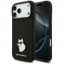 Karl Lagerfeld Silicone Choupette Metal Pin-hoesje voor Apple iPhone 18 Pro Max / 17 Pro Max, zwart