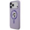 Karl Lagerfeld Silicone Karl&Choupette Ring MagSafe-hoesje voor Apple iPhone 18 Pro Max / iPhone 17 Pro Max, paars