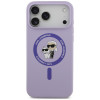 Karl Lagerfeld Silicone Karl&Choupette Ring MagSafe-hoesje voor Apple iPhone 18 Pro Max / iPhone 17 Pro Max, paars