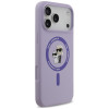 Karl Lagerfeld Silicone Karl&Choupette Ring MagSafe-hoesje voor Apple iPhone 18 Pro Max / iPhone 17 Pro Max, paars