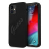 Guess GUHCP12SLSVSBK Script Vintage hardcase voor Apple iPhone 12 mini 5,4 inch, zwart/zwart