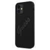 Guess GUHCP12SLSVSBK Script Vintage hardcase voor Apple iPhone 12 mini 5,4 inch, zwart/zwart