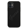 Guess GUHCP12SLSVSBK Script Vintage hardcase voor Apple iPhone 12 mini 5,4 inch, zwart/zwart