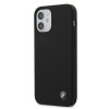 BMW BMHCP12SSILBK Silicone Signature Hardcase voor Apple iPhone 12 mini, zwart
