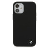 BMW BMHCP12SSILBK Silicone Signature Hardcase voor Apple iPhone 12 mini, zwart