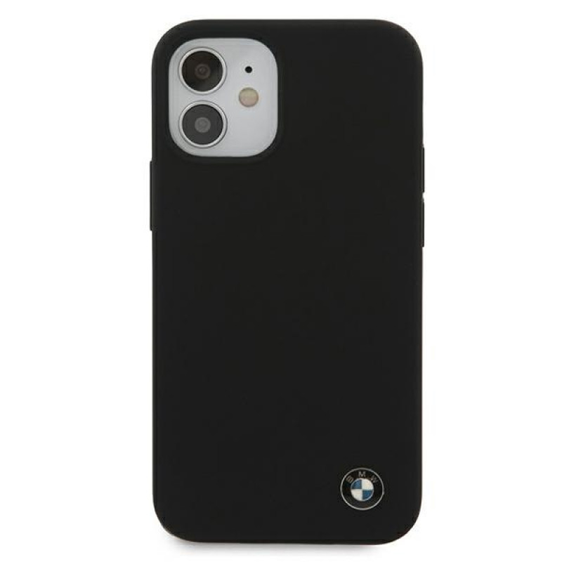 BMW BMHCP12SSILBK Silicone Signature Hardcase voor Apple iPhone 12 mini, zwart