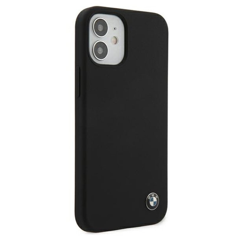 BMW BMHCP12SSILBK Silicone Signature Hardcase voor Apple iPhone 12 mini, zwart