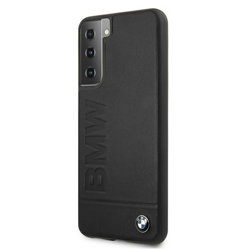 BMW BMHCS21MSLLBK Signature Logo Imprint hardcase voor Samsung Galaxy S21+, zwart