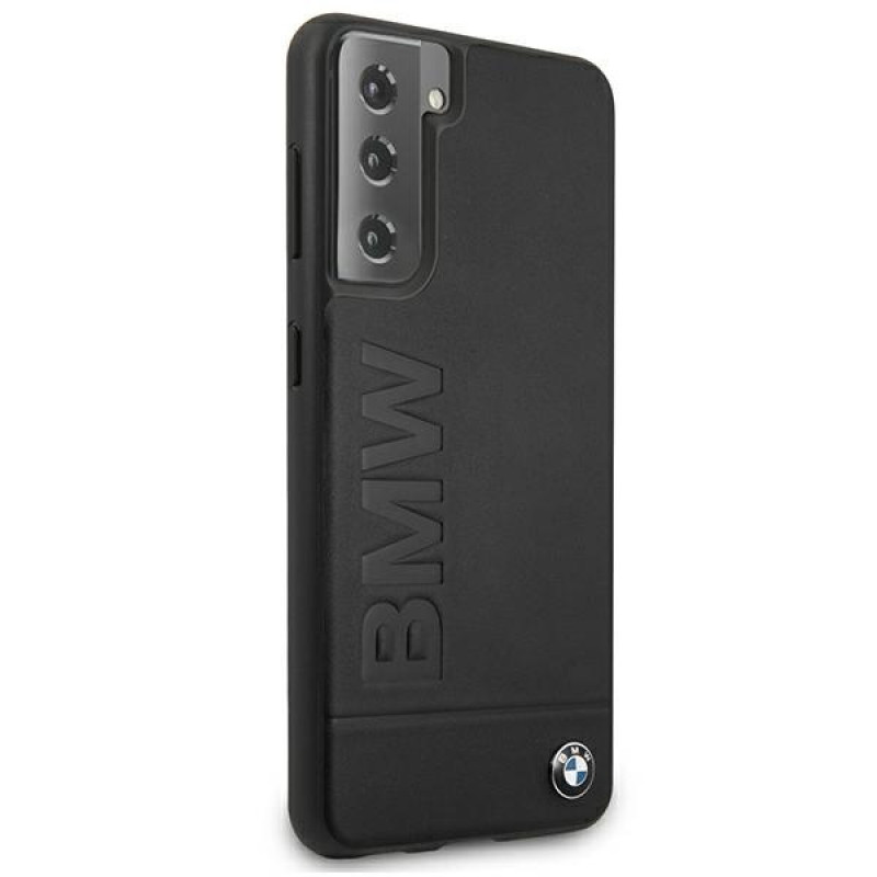 BMW BMHCS21MSLLBK Signature Logo Imprint hardcase voor Samsung Galaxy S21+, zwart