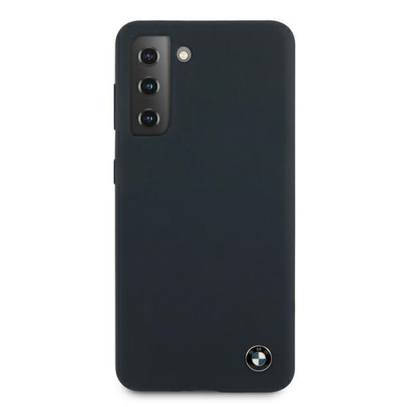 BMW BMHCS21MSILNA Silicone Signature Hardcase voor Samsung Galaxy S21+, marineblauw