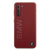 BMW BMHCS21MSLBLRE silicone Signature Logo-hardcase voor Samsung Galaxy S21+, rood