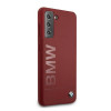 BMW BMHCS21MSLBLRE silicone Signature Logo-hardcase voor Samsung Galaxy S21+, rood
