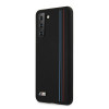BMW BMHCS21MSIVTBK Silicone Stripes M Collection hoesje voor Samsung Galaxy S21+, zwart