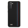 BMW BMHCS21MSIVTBK Silicone Stripes M Collection hoesje voor Samsung Galaxy S21+, zwart