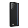 BMW BMHCS21MSIVTBK Silicone Stripes M Collection hoesje voor Samsung Galaxy S21+, zwart