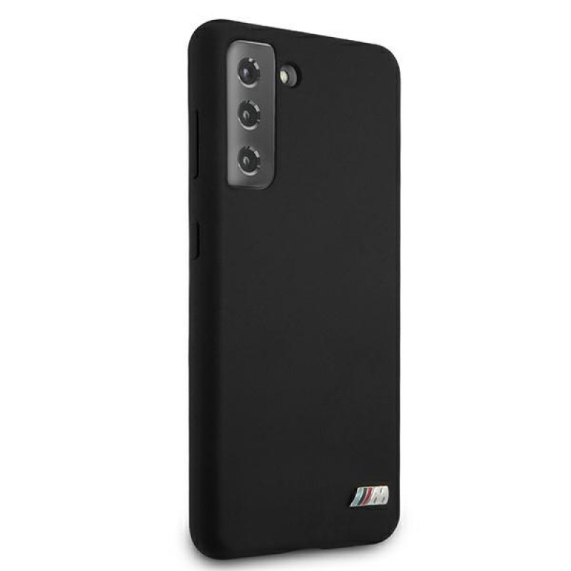 BMW BMHCS21MMSILBK Silicone M Collection-hoesje voor Samsung Galaxy S21+, zwart