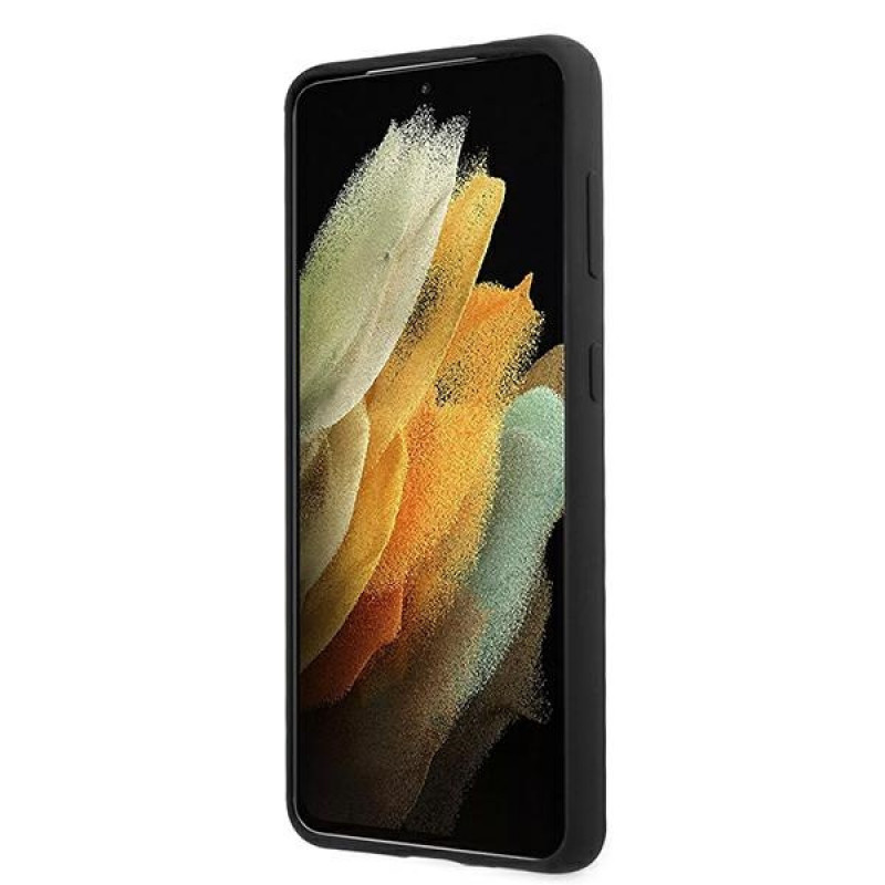BMW BMHCS21MMSILBK Silicone M Collection-hoesje voor Samsung Galaxy S21+, zwart