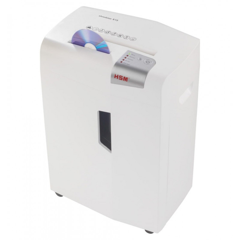 HSM shredstar X15 documentversnipperaar, 30 L, 4x37 mm partikelversnippering (P-4), wit
