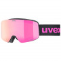 UVEX pwdr FM kinderskibril, zwart/roze/groen/transparant
