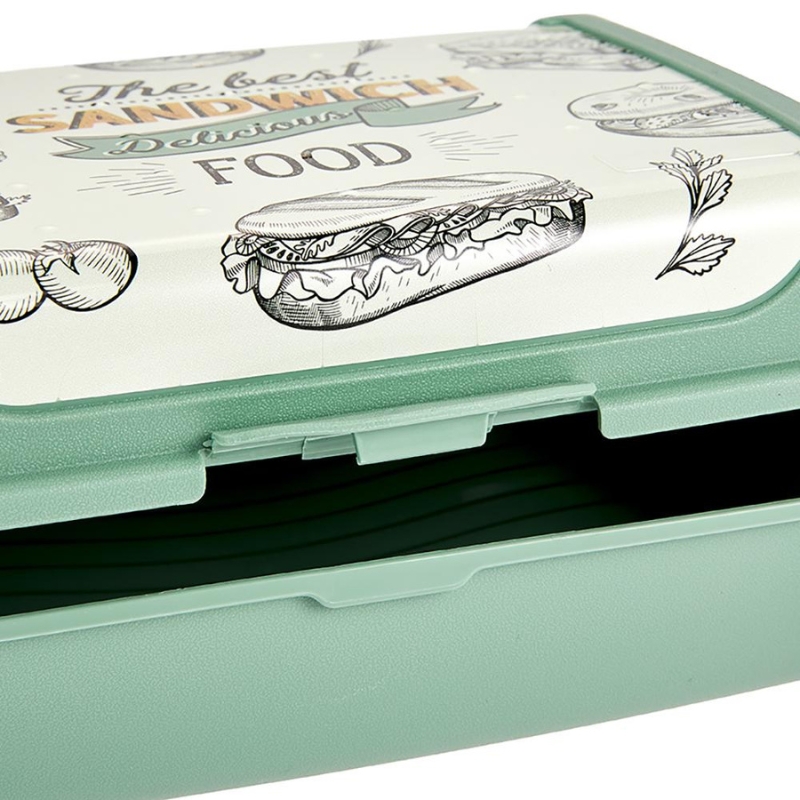 keeeper Carla Midi Lunch Box Space Tour, nordic green, Deco-Click-Box, PP (1 st)