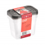 keeeper Fredo Fresh vershoudcontainerset, 3 x 1,0 L, rechthoekig, transparante bodem, grijze deksel