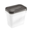 keeeper Fredo Fresh vershoudcontainerset, 3 x 1,0 L, rechthoekig, transparante bodem, grijze deksel