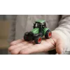 Amewi metalen tractor met aanhangwagen, 1:64, RTR, groen