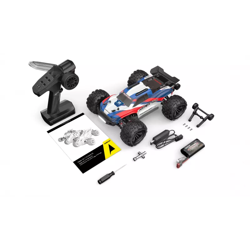 Amewi Hyper Go Truggy V2 borstelloze 4WD, 1:16, RTR, blauw/rood