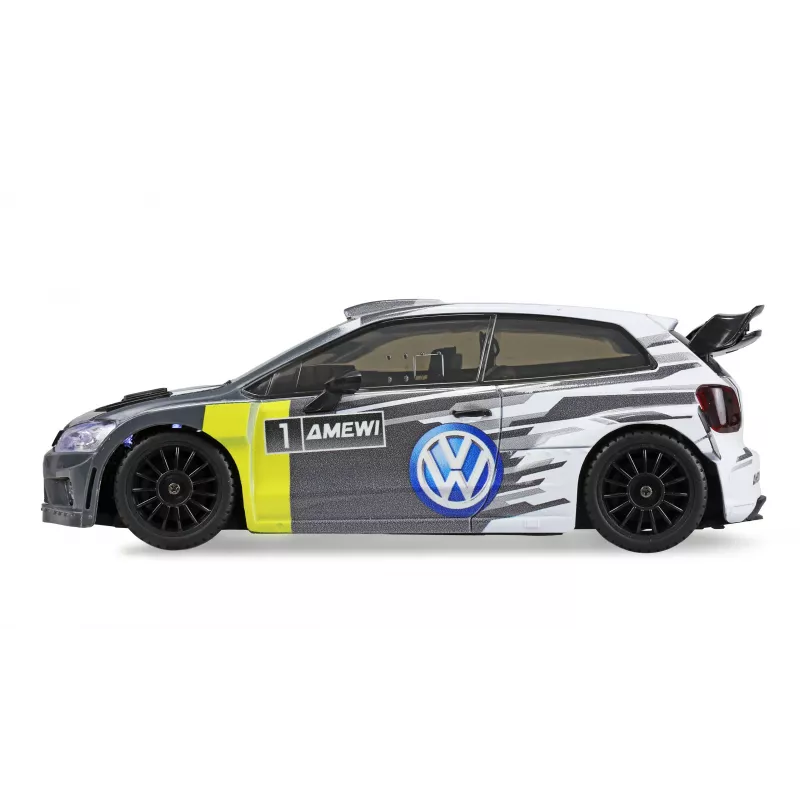 Amewi VW Polo R WRC rally/drift RC-auto, 4WD, 1:28, RTR, grijs