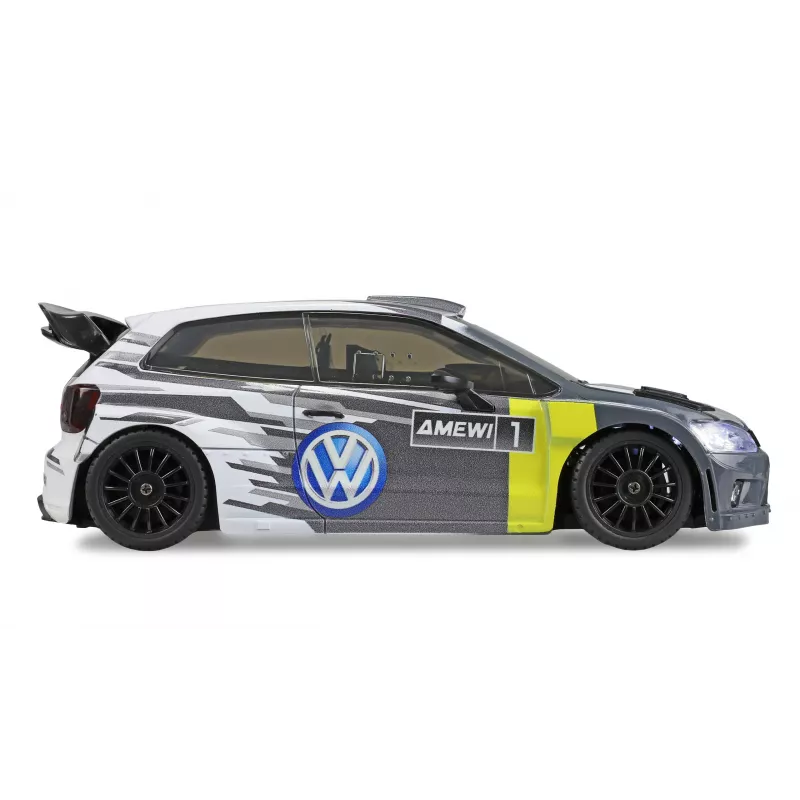 Amewi VW Polo R WRC rally/drift RC-auto, 4WD, 1:28, RTR, grijs