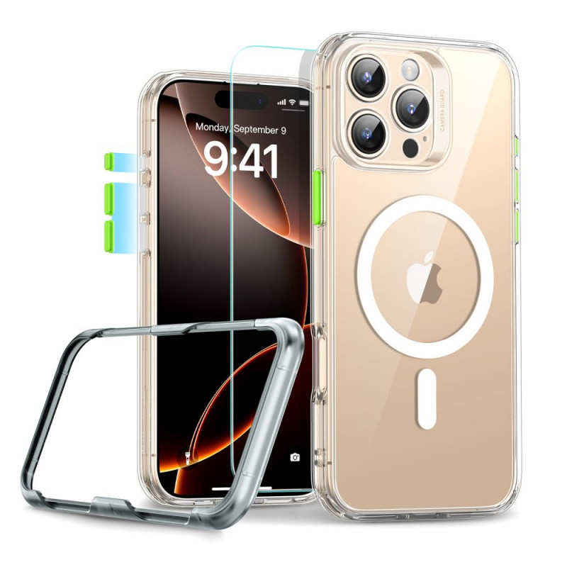 ESR Classic Pro Set HaloLock MagSafe-hoesje met gehard glas voor Apple iPhone 16 Pro Max, transparant